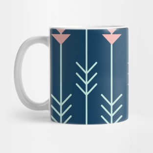 Blue Boho Arrow Pattern Minimalistic Mug